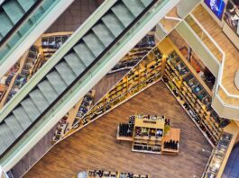 Energy efficient buildings see stronger ROI in commercial real estate, says CBRE study Looking down to lower floors in a shopping mall.