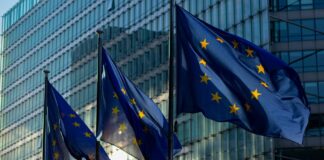 EU simplifies Sustainability Taxonomy as part of Omnibus I reforms Three European flags hanging on poles