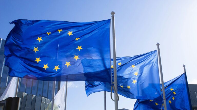 European Union flags