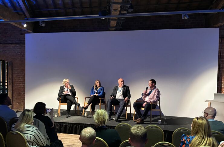 Electrifying UK transport: experts explore progress and challenges on the road to net zero Transport panel at the latest Sustainably Speaking event. Chaired by Joanna Watchman. MD of Content Coms, with speakers Wayne Jones OBE, Improbus Consultancy and Director of the Greater Manchester Chamber of Commerce; Fiona Price of Stark Charge and Zero; and Jimmy Richardson, Carbon Manager for Network Rail’s Transpennine Route Upgrade (TRU).