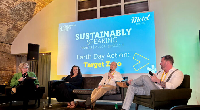 Why retail and manufacturing leaders are changing the way they build the business case for sustainability Sustainable Energy First's Sustainably Speaking: Earth Day Action – Target Zero Retail and manufacturing panel, chaired by Joanna Watchman, Managing Director at Content Coms, with Luke Olly of Sainsbury's Supermarket, Michael Moore of Roxane UK and Lisa Faratro of CPI Group.