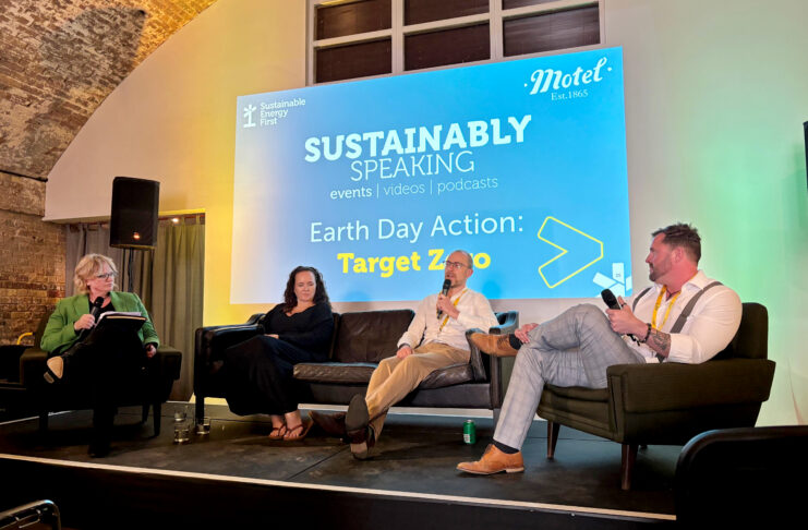 Why retail and manufacturing leaders are changing the way they build the business case for sustainability Sustainable Energy First's Sustainably Speaking: Earth Day Action – Target Zero Retail and manufacturing panel, chaired by Joanna Watchman, Managing Director at Content Coms, with Luke Olly of Sainsbury's Supermarket, Michael Moore of Roxane UK and Lisa Faratro of CPI Group.